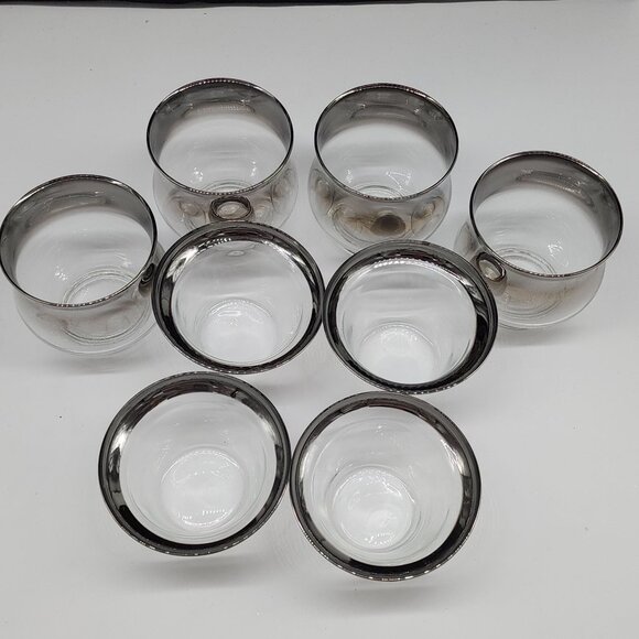 MCM Dorothy Thorp Silver Fade Shrimp Seafood Chiller Set of 4 VTG 4.5" - Picture 4 of 6